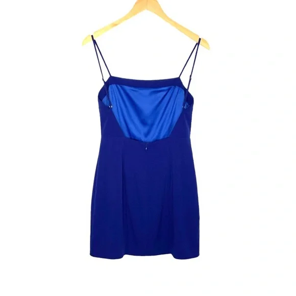 Lovers +Friends Womens Luca Open Back Sleeveless Mini Dress Sz Small Blue Lined - Picture 4 of 11